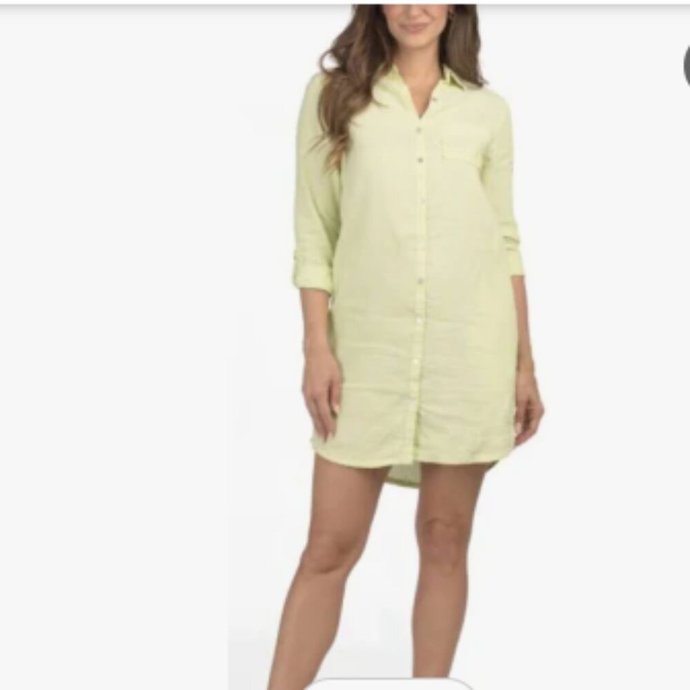 C&C California Light Green Long Sleeve Dress - Picture 3 of 6